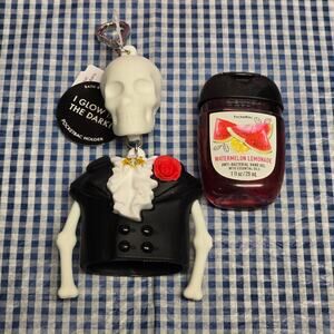 BBW Glow In The Dark Dapper Skeleton Pocketbac Holder & Watermelon Refill